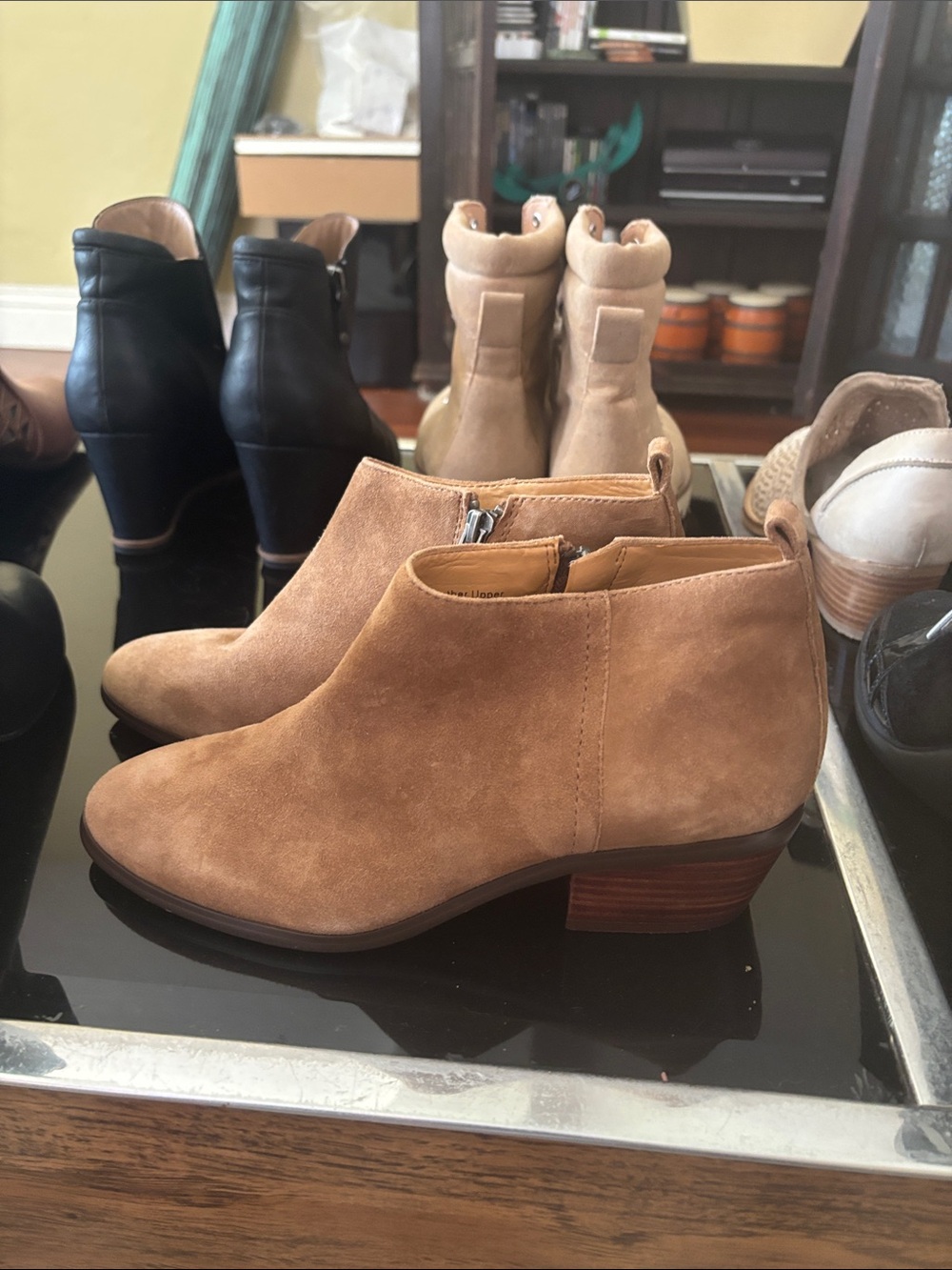J crew size 6.5 brown suede boot